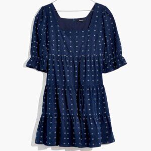 Madewell Square-Neck Puff-Sleeve Babydoll Dress